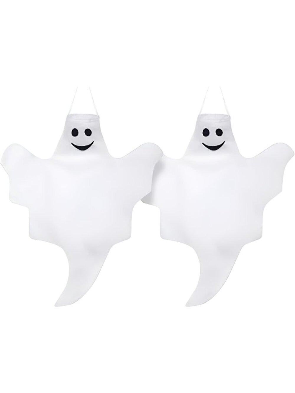 32 Inch Outdoor Halloween Ghost Tree Hanging Windsock White Flying Ghost (2 Pcs) - Picture 8 of 8